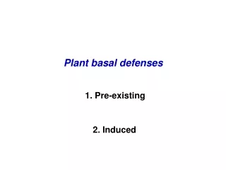 Plant basal defenses