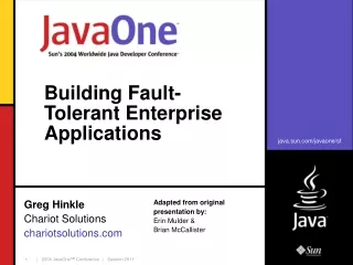 Building Fault-Tolerant Enterprise Applications