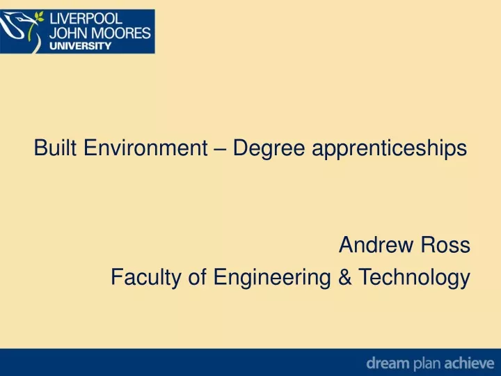 built environment degree apprenticeships