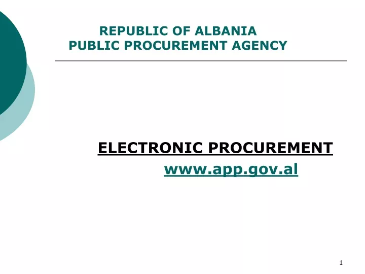 republic of albania public procurement agency