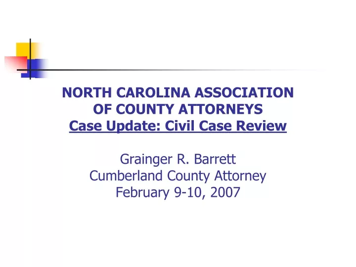 north carolina association of county attorneys