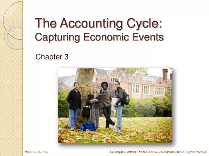 the accounting cycle capturing economic events