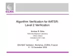Algorithm Verification for AATSR: Level 2 Verification - slide 1