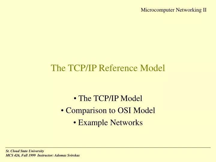 the tcp ip reference model