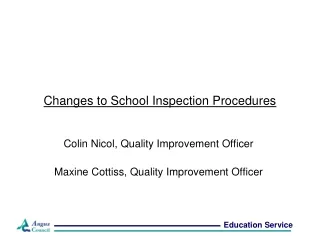 Changes to School Inspection Procedures