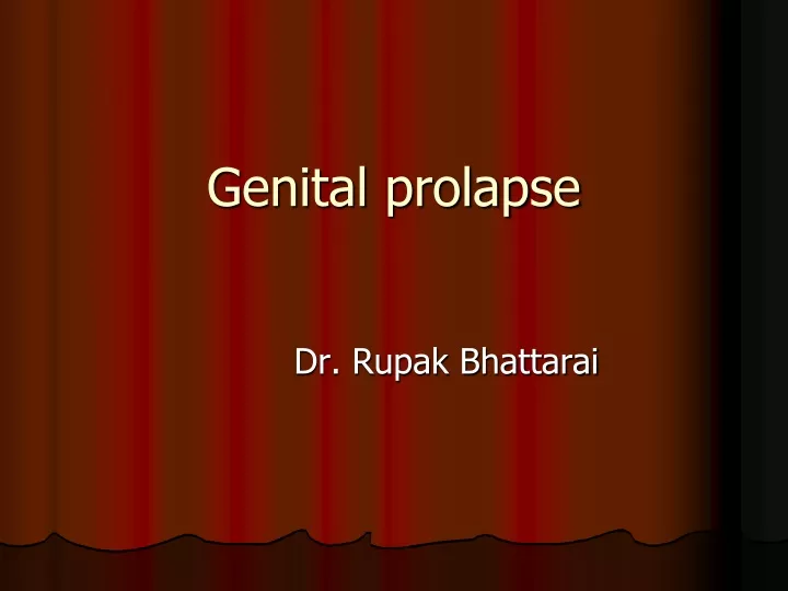 genital prolapse