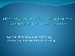 Efficient Algorithms for Finding Optimal Meeting Point on Road Networks