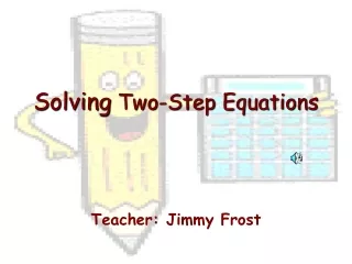 Solving  Two-Step Equations