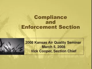 Compliance  and  Enforcement Section