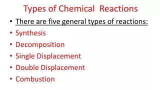 Types of Chemical  Reactions