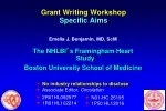 Grant Writing Workshop  Specific Aims - slide 1