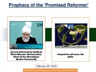 Prophecy of the 'Promised Reformer'