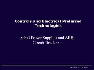 Controls and Electrical Preferred Technologies