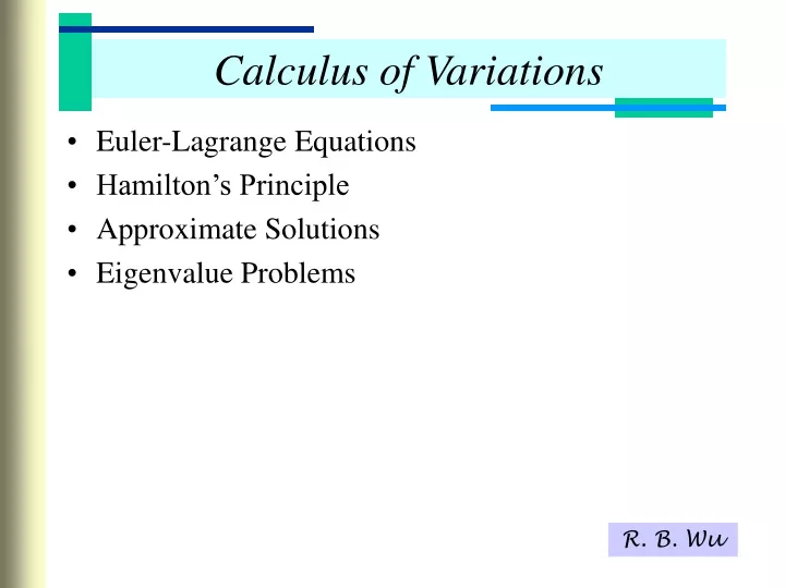 calculus of variations