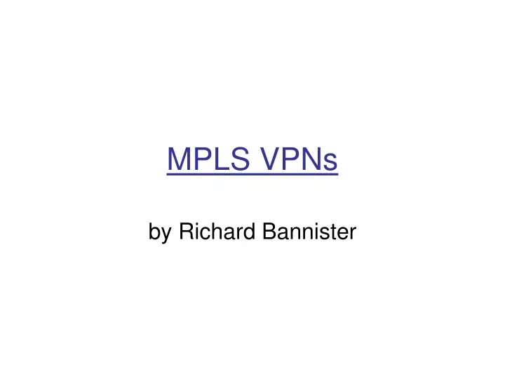 mpls vpns