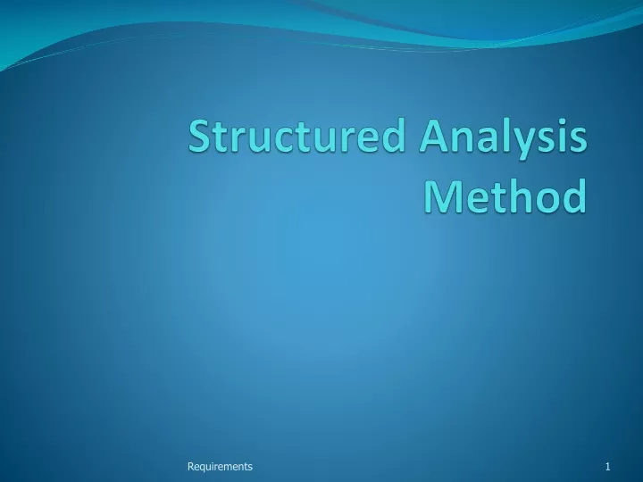 structured analysis method