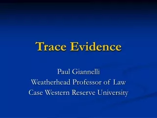 Trace Evidence