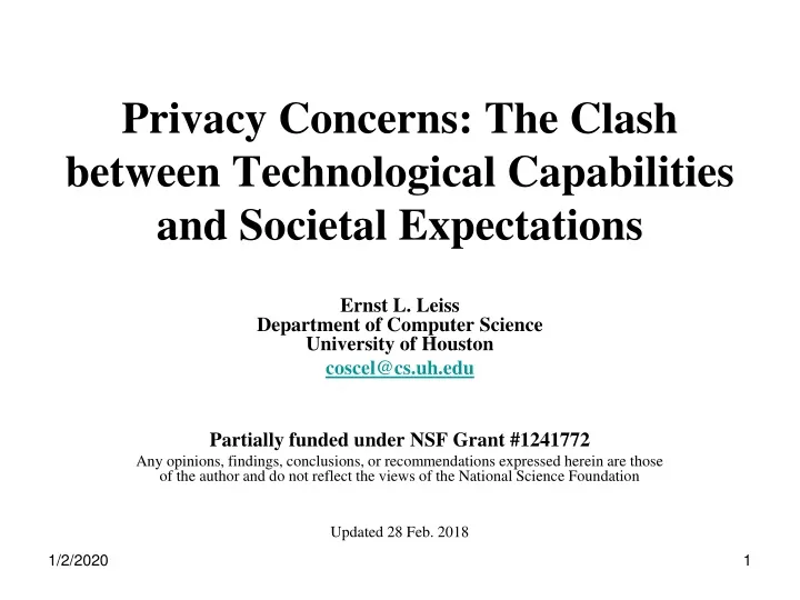 privacy concerns the clash between technological capabilities and societal expectations