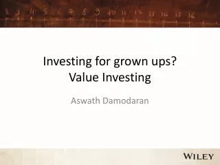 Investing for grown ups? Value Investing