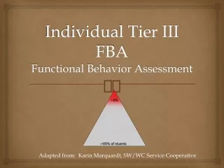 Individual Tier III FBA Functional Behavior Assessment