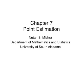 Chapter 7 Point Estimation