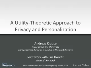 A Utility-Theoretic Approach to Privacy and Personalization