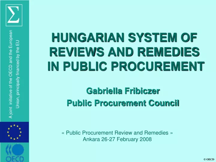 hungarian system of reviews and remedies in public procurement