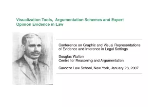 Visualization Tools,  Argumentation Schemes and Expert Opinion Evidence in Law
