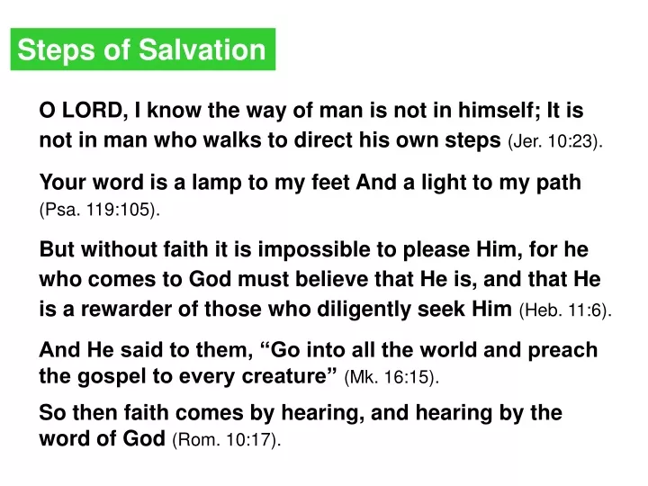 steps of salvation