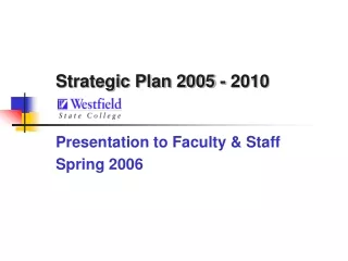 Strategic Plan 2005 - 2010
