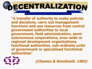 DECENTRALIZATION