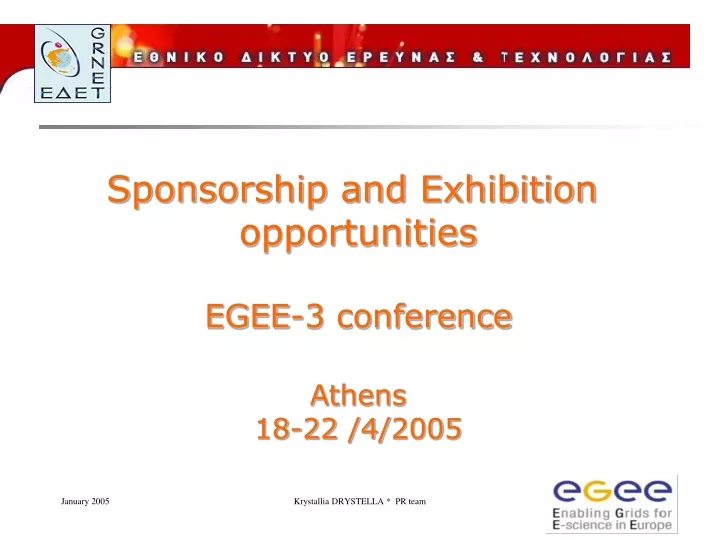 sponsorship and exhibition opportunities egee