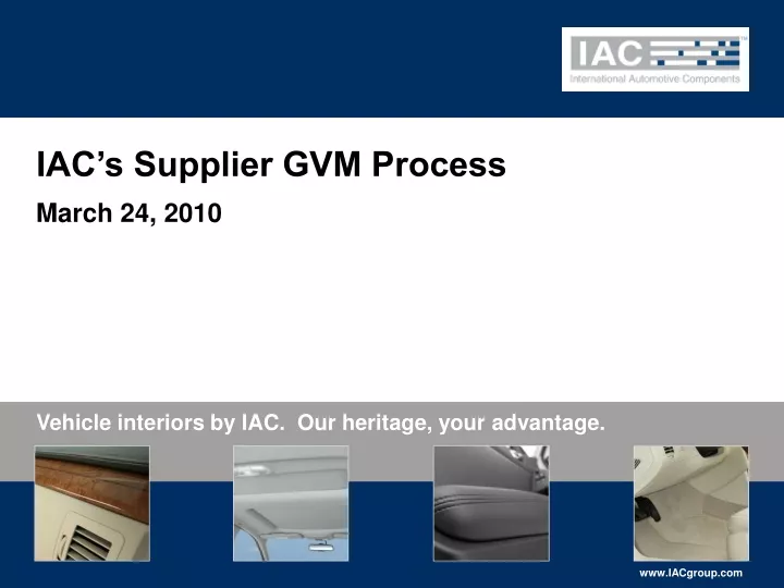 iac s supplier gvm process