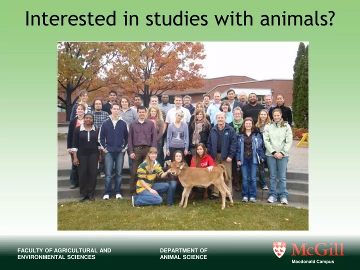 interested in studies with animals