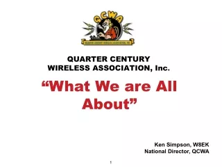 QUARTER CENTURY WIRELESS ASSOCIATION, Inc .