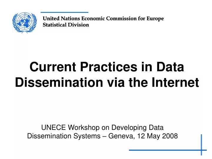 current practices in data dissemination via the internet