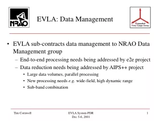EVLA: Data Management