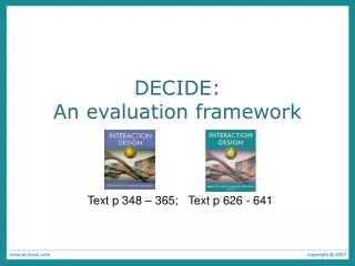 DECIDE:  An evaluation framework