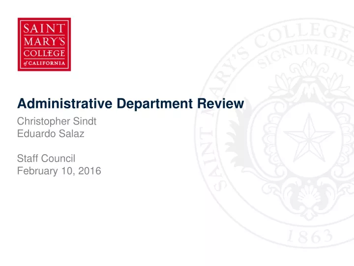 administrative department review