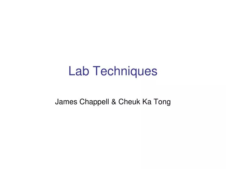 lab techniques