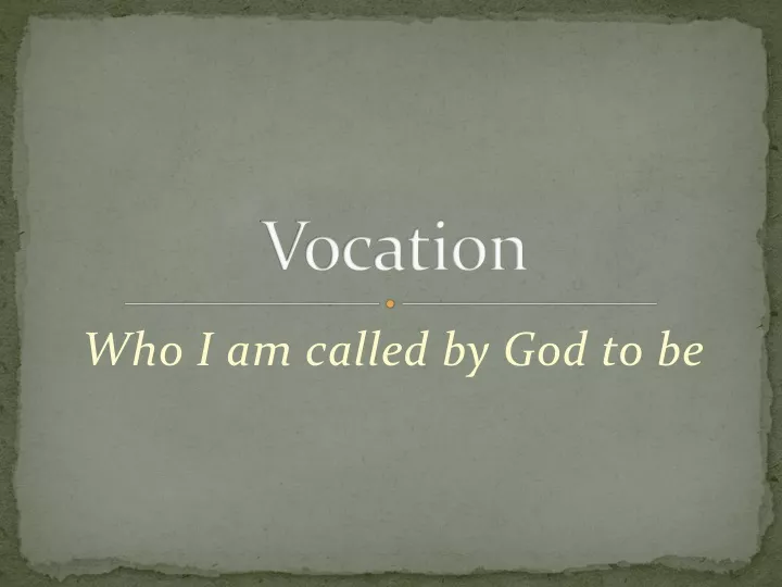 vocation