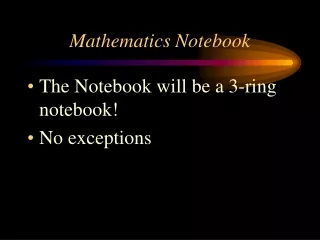 Mathematics Notebook