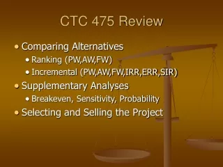 CTC 475 Review