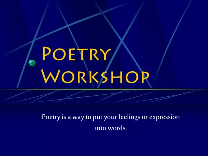 poetry workshop
