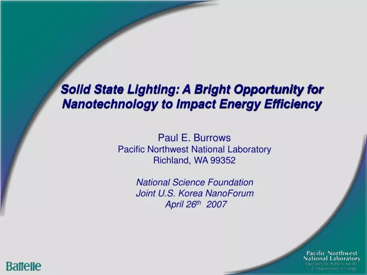solid state lighting a bright opportunity