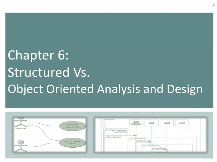 chapter 6 structured vs object oriented analysis