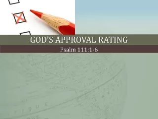 God’s Approval Rating