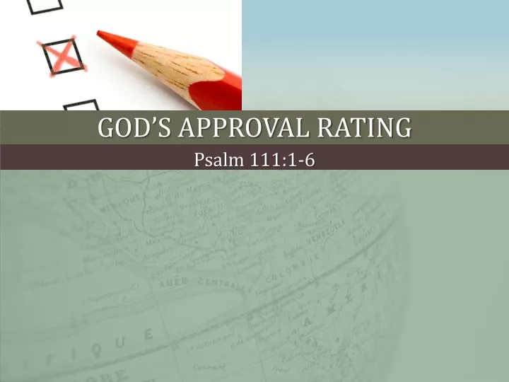 god s approval rating