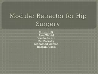 Modular Retractor for Hip Surgery