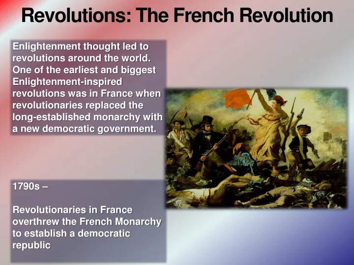 revolutions the french revolution